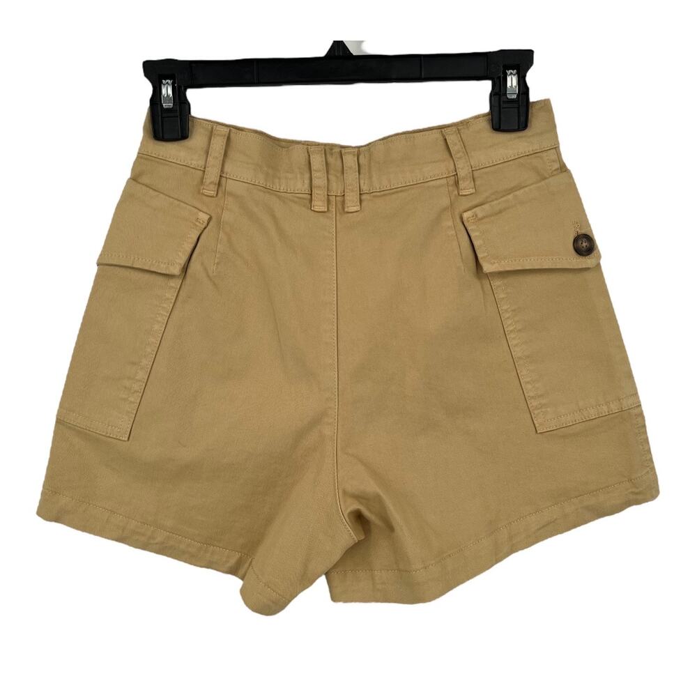 Frame Shorts High Waist patch pockets utility tan size 25 - Picture 6 of 6